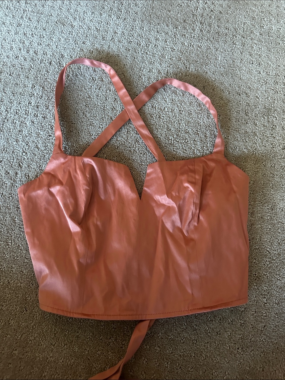 Glassons Dusty Rose Cropped Bustier Top